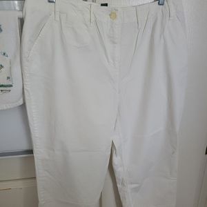 INC Brand Plus size cream, 100% cotton, wide leg capri pants!